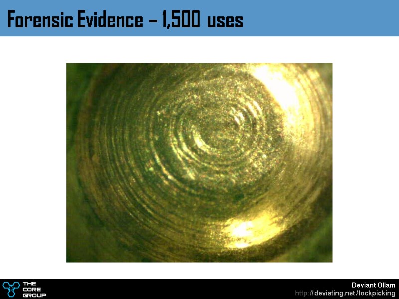 Forensic Evidence – 1,500 uses